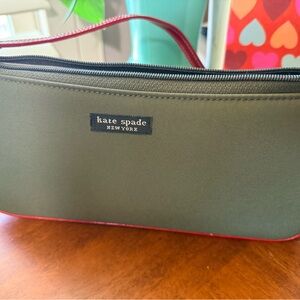 Kate Spade Style Olive Green and Red Handbag